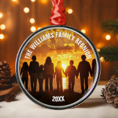 Personalized Family Reunion Photo 2025 Christmas Metalen Ornament