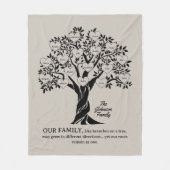 Personalized Family Tree Black And Tan Fleece Deken (Voorkant)