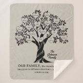 Personalized Family Tree Black And Tan Sherpa Deken (Voorkant)