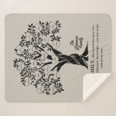 Personalized Family Tree Black And Tan Sherpa Deken (Voorkant (horizontaal))