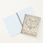 Personalized Family Tree Floral Notebook Notitieboek (Binnen)