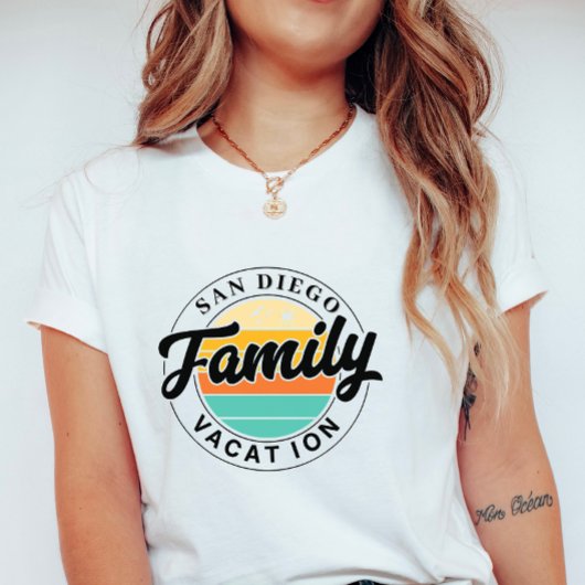 Personalized Family Vacation; Custom Summer Sunset T-shirt