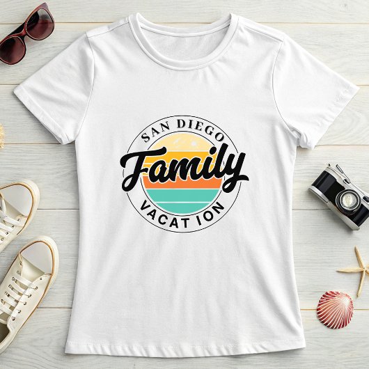 Personalized Family Vacation; Custom Summer Sunset T-shirt