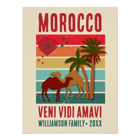 Personalized Family Vacation MOROCCO Glossy  Perfect Poster (Voorkant)