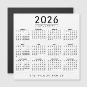 Personalized Family Wall Calendar 2026 (Voorkant / Achterkant)