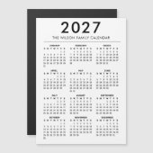 Personalized Family Wall Calendar 2027 (Voorkant / Achterkant)