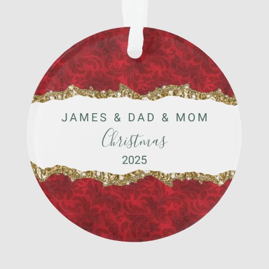 Personalized FamilyPhoto ChristmasAcrylic Ornament (achterkant)