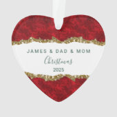 Personalized FamilyPhoto ChristmasAcrylic Ornament (achterkant)