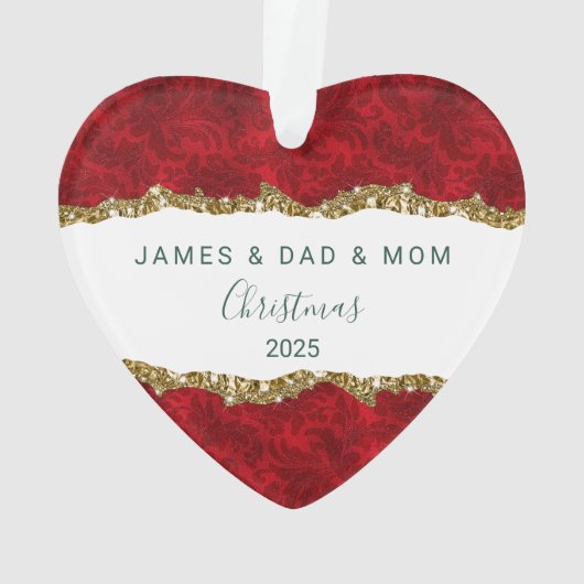 Personalized FamilyPhoto ChristmasAcrylic Ornament (achterkant)