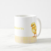 Personalized Farm Animal Mug – Cute Chick Design Koffiemok (Voorkant rechts)