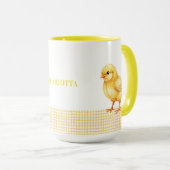 Personalized Farm Animal Mug – Cute Chick Design Mok (Voorkant rechts)