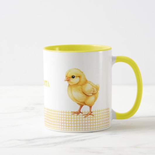 Personalized Farm Animal Mug – Cute Chick Design Mok (Rechts)