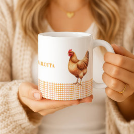 Personalized Farmhouse Hen Name Mug Koffiemok