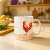 Personalized Farmhouse Rooster Name Mug Koffiemok