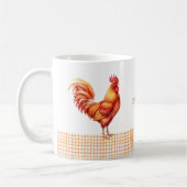 Personalized Farmhouse Rooster Name Mug Koffiemok (Links)
