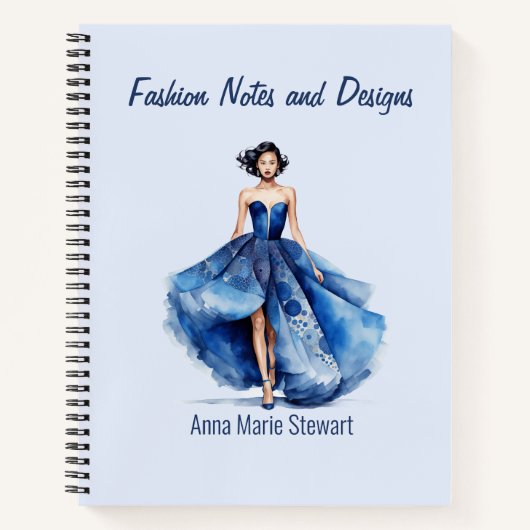 Personalized Fashion Sketch Book Notitieboek (Voorkant)