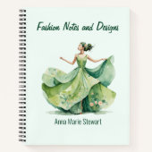Personalized Fashion Sketch Book Notitieboek (Voorkant)
