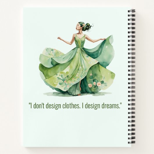 Personalized Fashion Sketch Book Notitieboek (Achterkant)