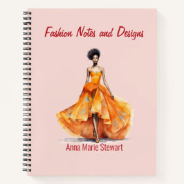 Personalized Fashion Sketch Book Notitieboek