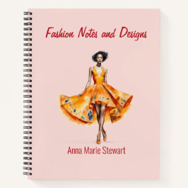 Personalized Fashion Sketch Book Notitieboek