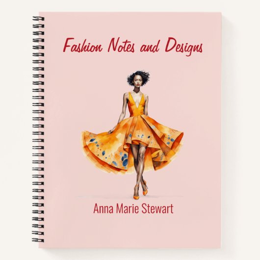 Personalized Fashion Sketch Book Notitieboek (Voorkant)
