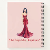 Personalized Fashion Sketch Book Notitieboek (Achterkant)