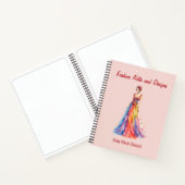 Personalized Fashion Sketch Book Notitieboek (Binnen)