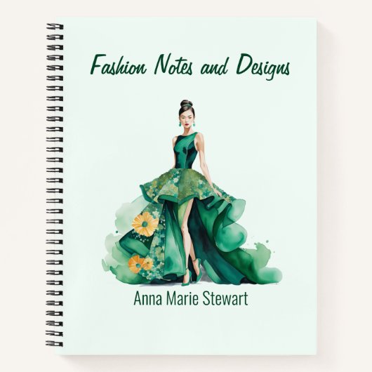 Personalized Fashion Sketch Book Notitieboek (Voorkant)