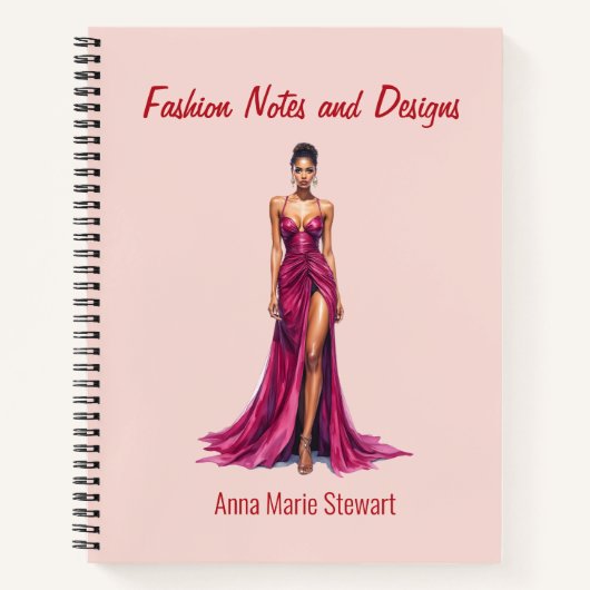 Personalized Fashion Sketch Book Notitieboek (Voorkant)