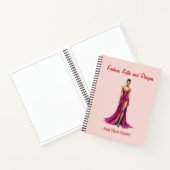 Personalized Fashion Sketch Book Notitieboek (Binnen)