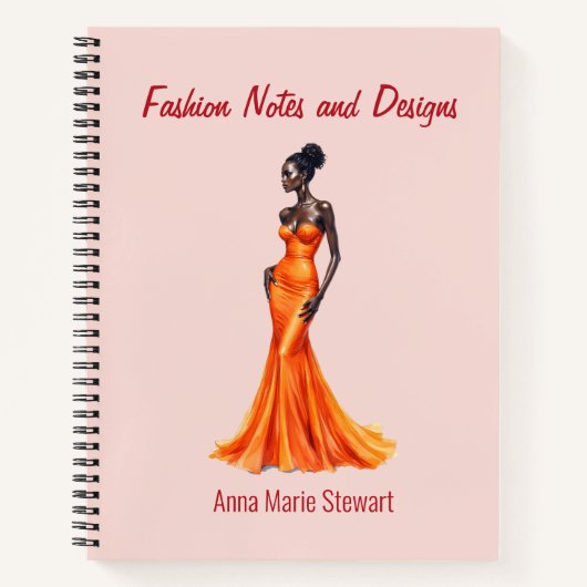 Personalized Fashion Sketch Book Notitieboek (Voorkant)