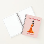 Personalized Fashion Sketch Book Notitieboek (Binnen)