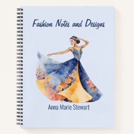 Personalized Fashion Sketch Book Notitieboek