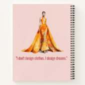 Personalized Fashion Sketch Book Notitieboek (Achterkant)