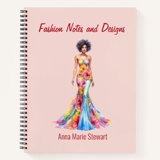 Personalized Fashion Sketch Book Notitieboek (Voorkant)