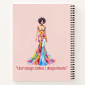 Personalized Fashion Sketch Book Notitieboek (Achterkant)