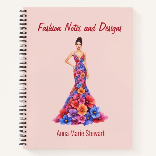 Personalized Fashion Sketch Book Notitieboek (Voorkant)