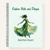 Personalized Fashion Sketch Book Notitieboek (Voorkant)