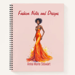 Personalized Fashion Sketch Book Notitieboek