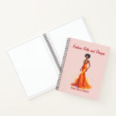 Personalized Fashion Sketch Book Notitieboek (Binnen)