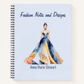 Personalized Fashion Sketch Book Notitieboek (Voorkant)