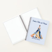 Personalized Fashion Sketch Book Notitieboek (Binnen)