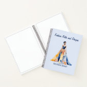 Personalized Fashion Sketch Book Notitieboek (Binnen)