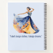 Personalized Fashion Sketch Book Notitieboek (Achterkant)