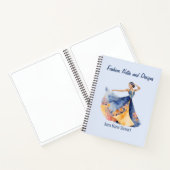 Personalized Fashion Sketch Book Notitieboek (Binnen)