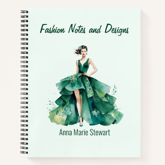 Personalized Fashion Sketch Book Notitieboek (Voorkant)