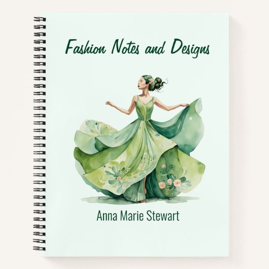 Personalized Fashion Sketch Book Notitieboek (Voorkant)