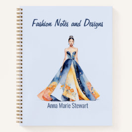 Personalized Fashion Sketch Book Notitieboek