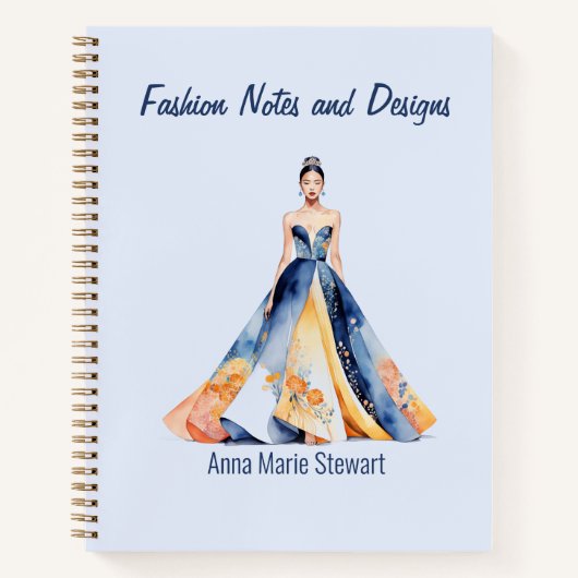 Personalized Fashion Sketch Book Notitieboek (Voorkant)