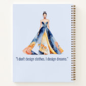 Personalized Fashion Sketch Book Notitieboek (Achterkant)